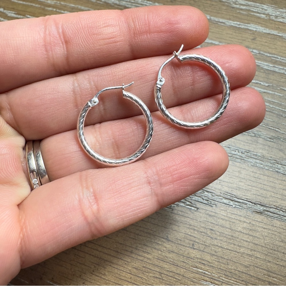 Sterling Silver 925 Hoop Earrings